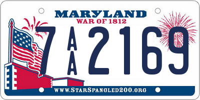 MD license plate 7AA2169