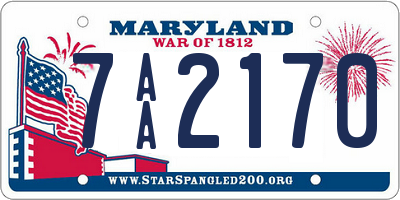 MD license plate 7AA2170