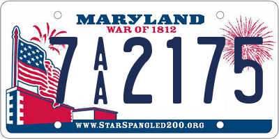 MD license plate 7AA2175