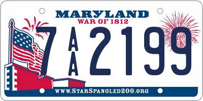 MD license plate 7AA2199