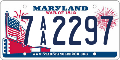 MD license plate 7AA2297