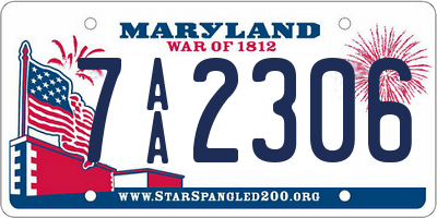 MD license plate 7AA2306