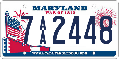 MD license plate 7AA2448