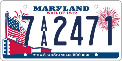 MD license plate 7AA2471