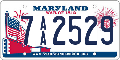 MD license plate 7AA2529