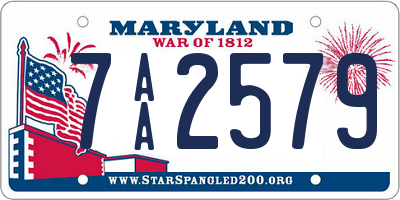MD license plate 7AA2579