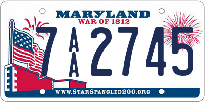 MD license plate 7AA2745