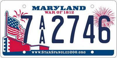 MD license plate 7AA2746