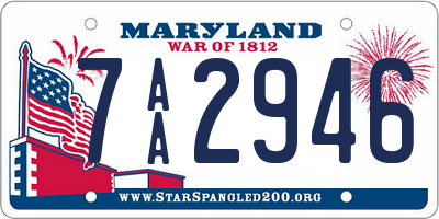 MD license plate 7AA2946