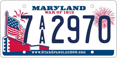 MD license plate 7AA2970