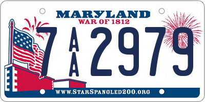 MD license plate 7AA2979