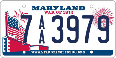 MD license plate 7AA3979