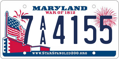 MD license plate 7AA4155