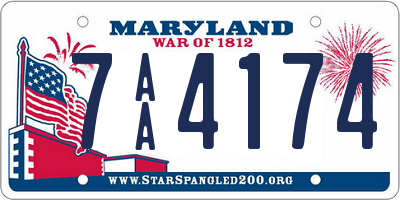 MD license plate 7AA4174