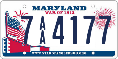 MD license plate 7AA4177