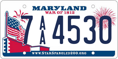 MD license plate 7AA4530