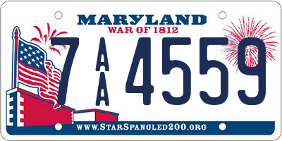 MD license plate 7AA4559