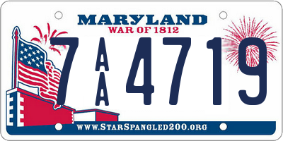 MD license plate 7AA4719