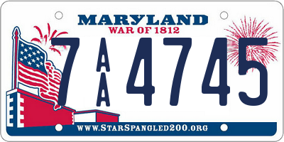 MD license plate 7AA4745