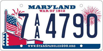 MD license plate 7AA4790