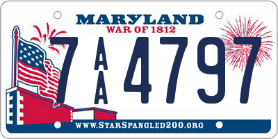 MD license plate 7AA4797