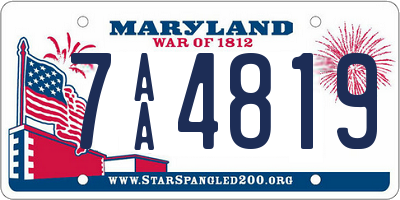 MD license plate 7AA4819