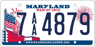 MD license plate 7AA4879