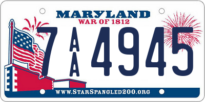 MD license plate 7AA4945