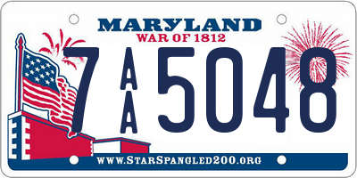 MD license plate 7AA5048