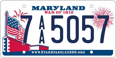 MD license plate 7AA5057