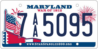 MD license plate 7AA5095