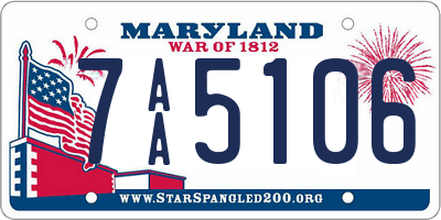 MD license plate 7AA5106