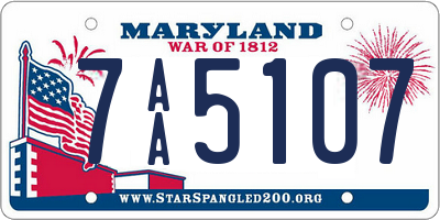 MD license plate 7AA5107