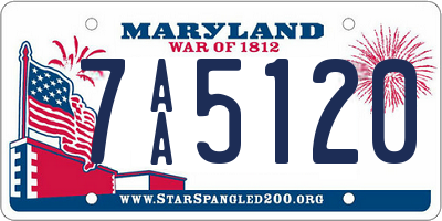 MD license plate 7AA5120