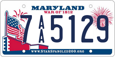 MD license plate 7AA5129