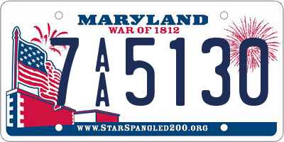 MD license plate 7AA5130