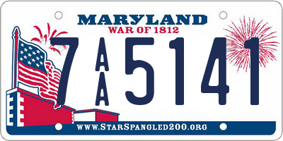 MD license plate 7AA5141