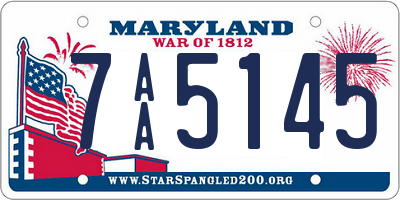 MD license plate 7AA5145
