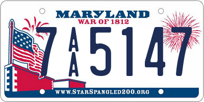 MD license plate 7AA5147