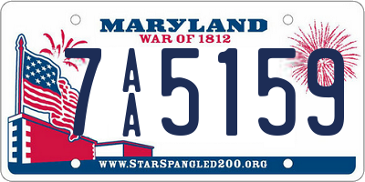 MD license plate 7AA5159