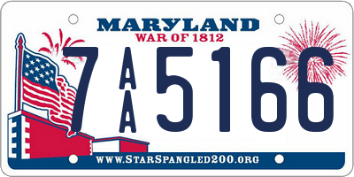 MD license plate 7AA5166