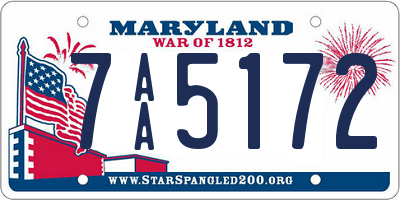 MD license plate 7AA5172