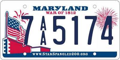 MD license plate 7AA5174