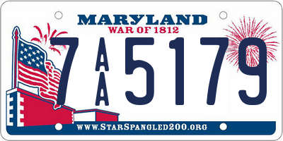 MD license plate 7AA5179