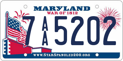 MD license plate 7AA5202