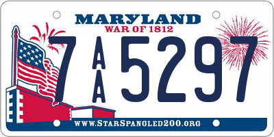 MD license plate 7AA5297