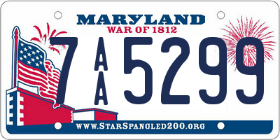 MD license plate 7AA5299