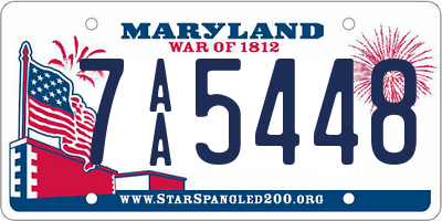 MD license plate 7AA5448