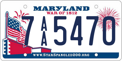 MD license plate 7AA5470