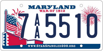 MD license plate 7AA5510